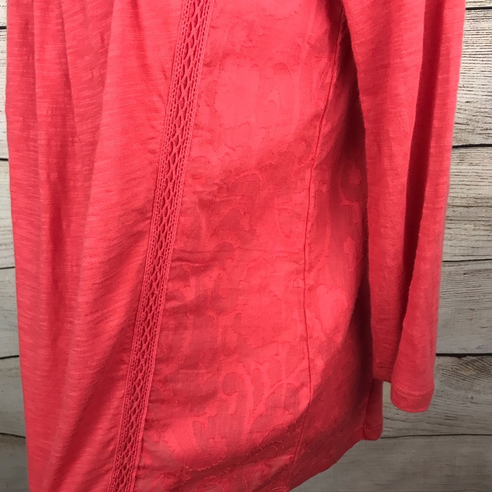 Lucky Brand top casual boho 3/4 sleeve v-neck - Picture 3 of 6